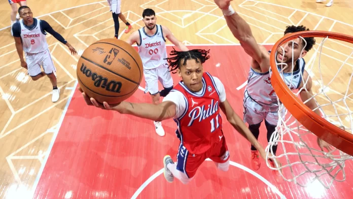 washington wizards vs 76ers match player stats